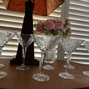 Vintage Rare Fifth Avenue Portico Crystal Clear Martini Glasses